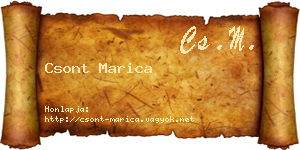 Csont Marica névjegykártya